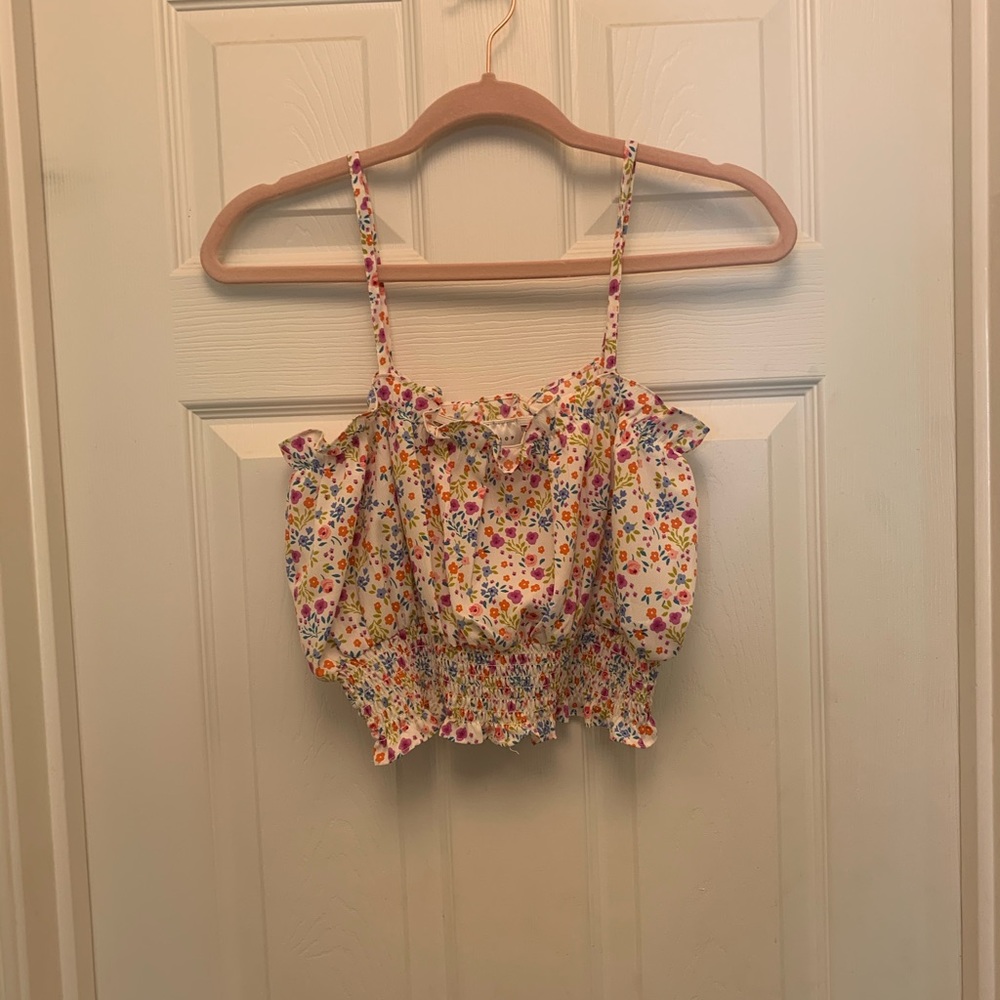Topshop floral crop top